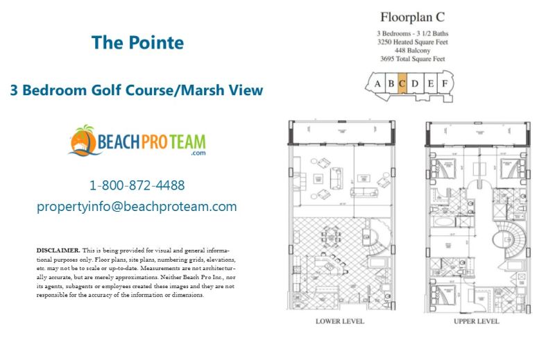 The Pointe Floor Plan C - 3 Bedroom Golf Course/Marsh View